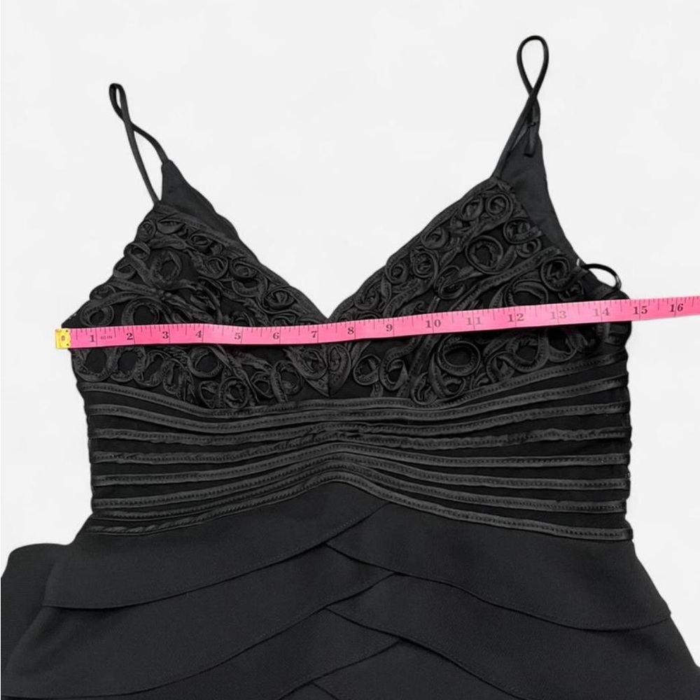 Cache Black Tiered Spaghetti Strap Mini Dress Siz… - image 5